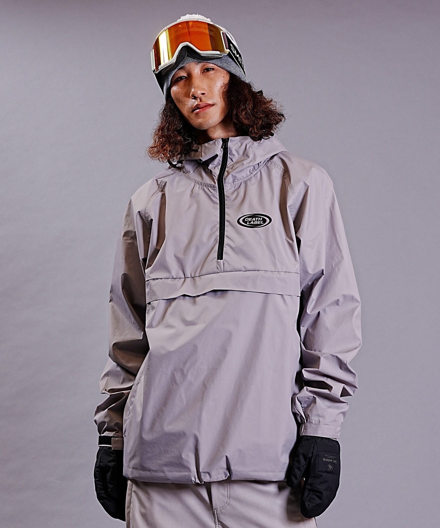 スノーボード ウェア ジャケット ユニセックス DEATHLABEL デスレーベル ANORAK JKT LOGO 23-24モデル ムラサキスポーツ KK I21(AZUKI-M)