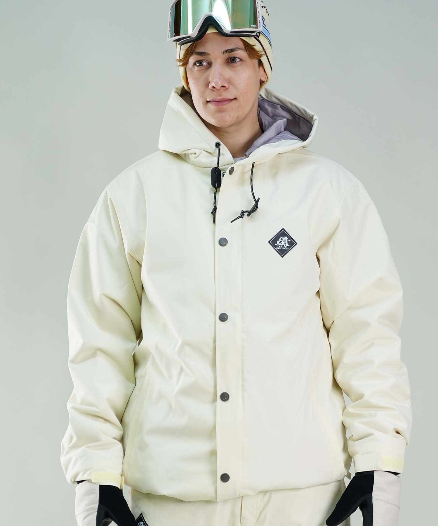セットアイテム対象  JACK FROST ジャックフロスト スノーボード ウェア ジャケット ユニセックス HOODED ムラサキスポーツ 24-25モデル LX D25(OWHT-S)