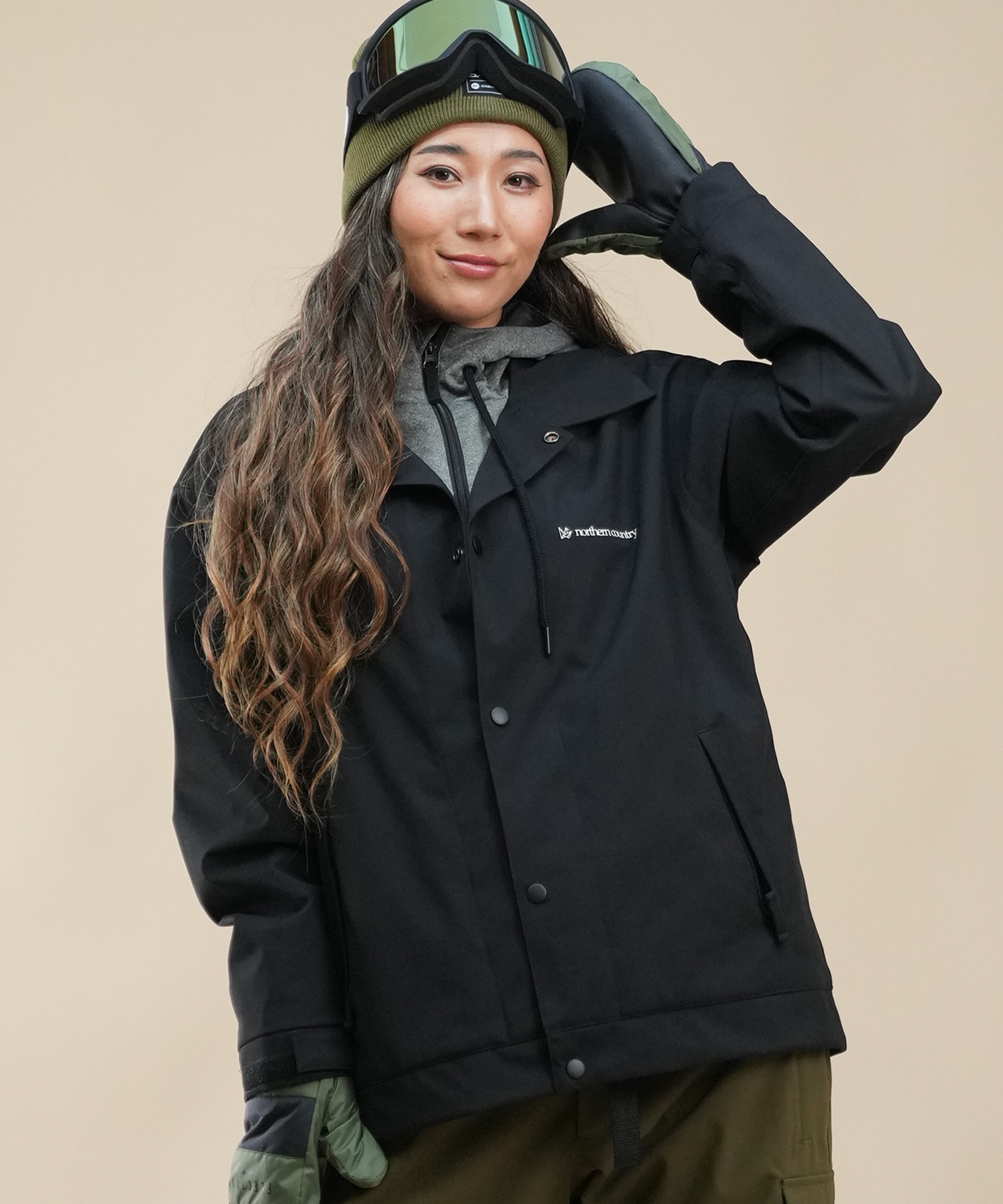 セットアイテム対象  northerncountry ノーザンカントリー スノーボード ウェア ジャケット ユニセックス SPJ-3330 ムラサキスポーツ 24-25モデル LX C14(BK-S)
