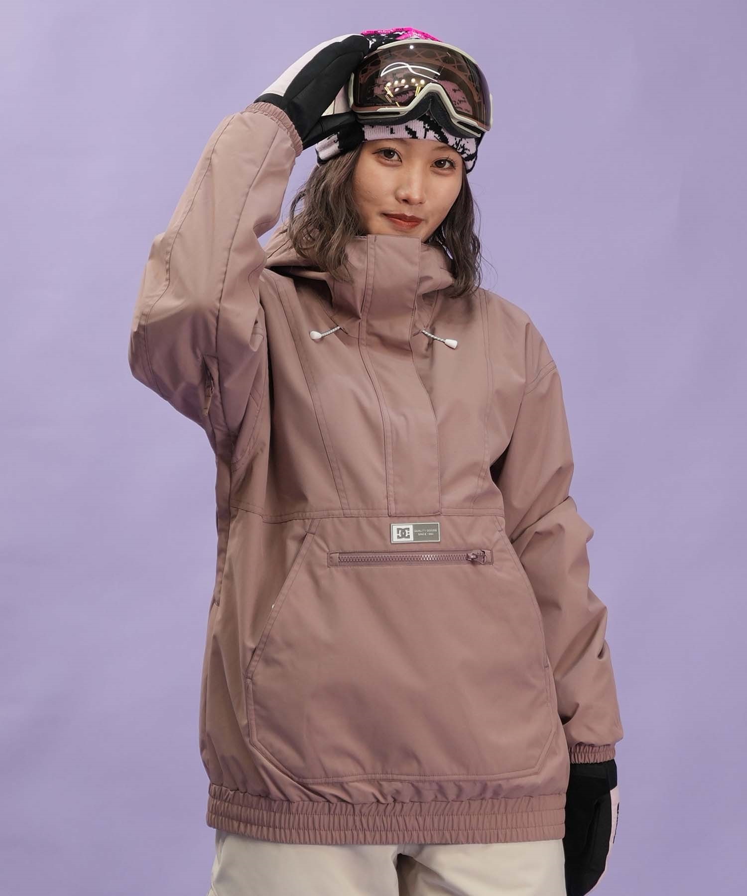 セットアイテム対象  DC ディーシー スノーボード ウェア ジャケット レディース JKW CHALET ANORAK ADJTJ03046 ムラサキスポーツ 24-25モデル LX B1(CMB0-S)