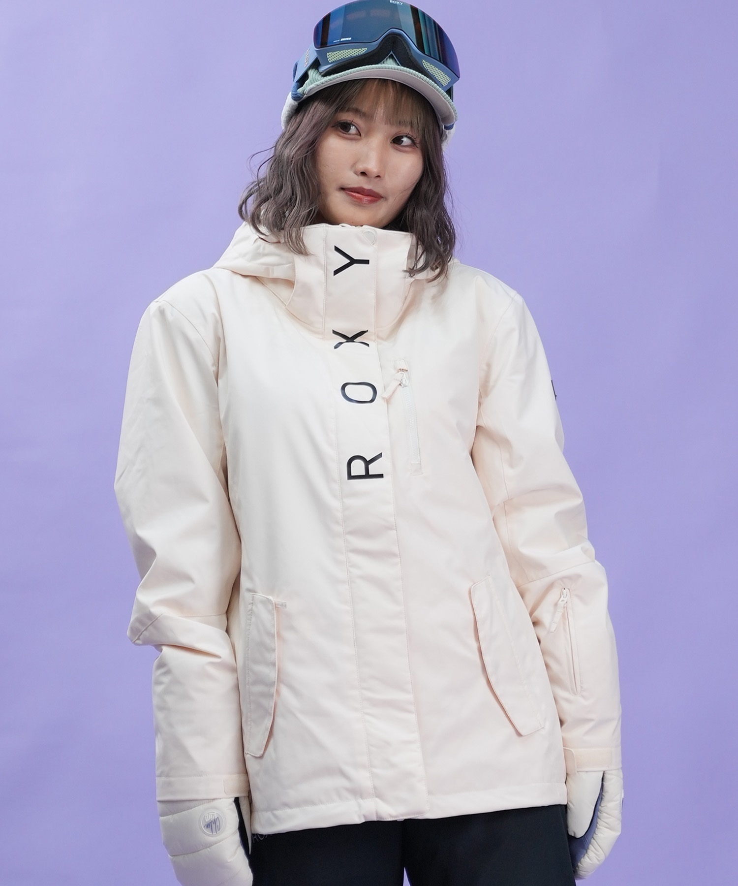 セットアイテム対象  ROXY ロキシー スノーボード ウェア ジャケット レディース ROXY JETTY SOLID NP JK ムラサキスポーツ 24-25モデル LX D19(TDQ0-S)