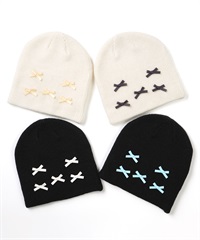 6KNOT シックスノット スノーボード ビーニー レディース ニット帽 MINI BOW BEANIE ムラサキスポーツ 24-25モデル LX J24