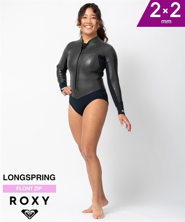ROXY ロキシー LSP FZ LSSP NATSUMI 2X2mm RWT241752M レディース ウェットスーツ ロングスプリング ムラサキスポーツ(BLK-M)