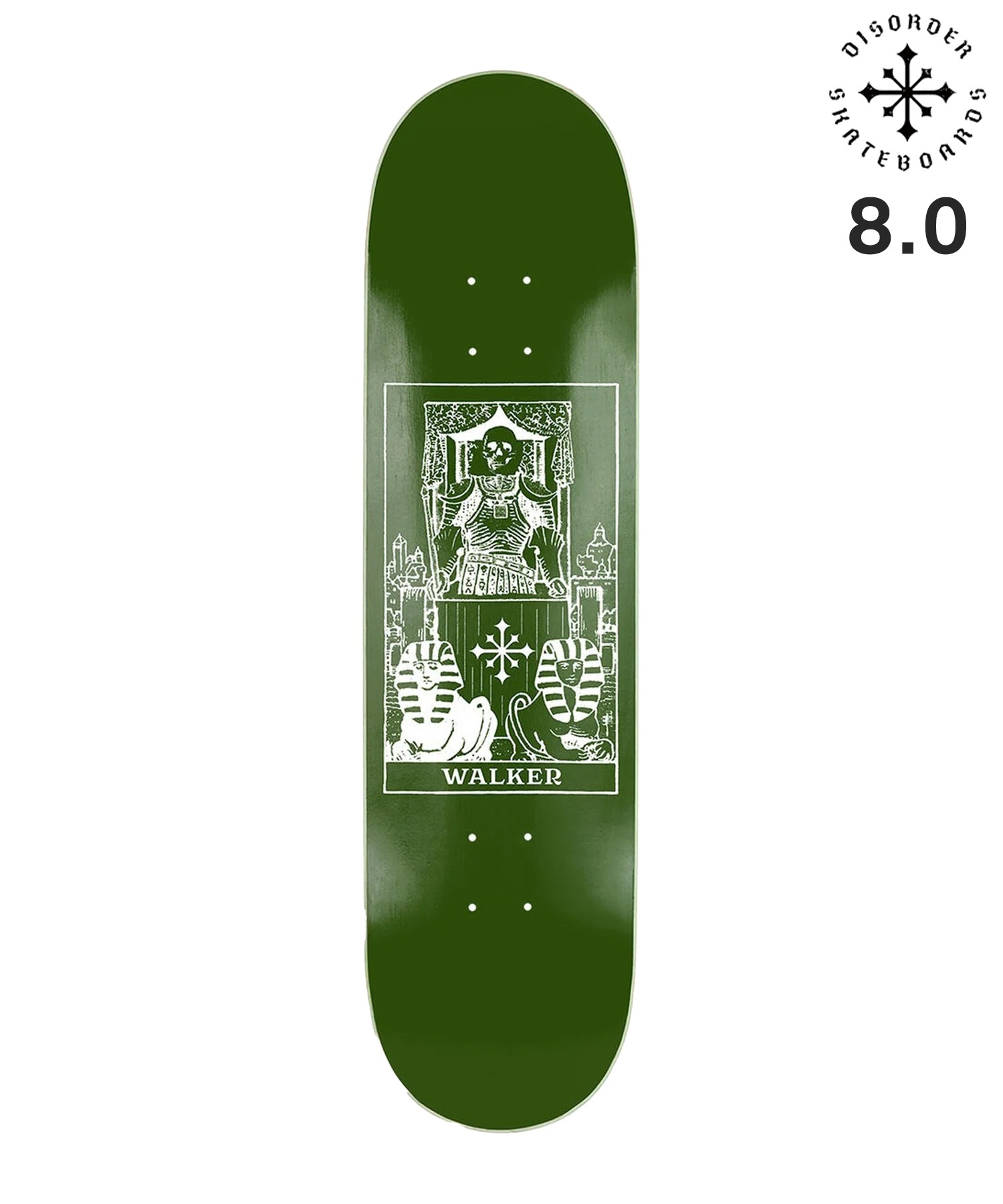 DISORDER ディスオーダー スケートボード デッキ WALKER CARD DECK 8.0inch(ONECOLOR-8)