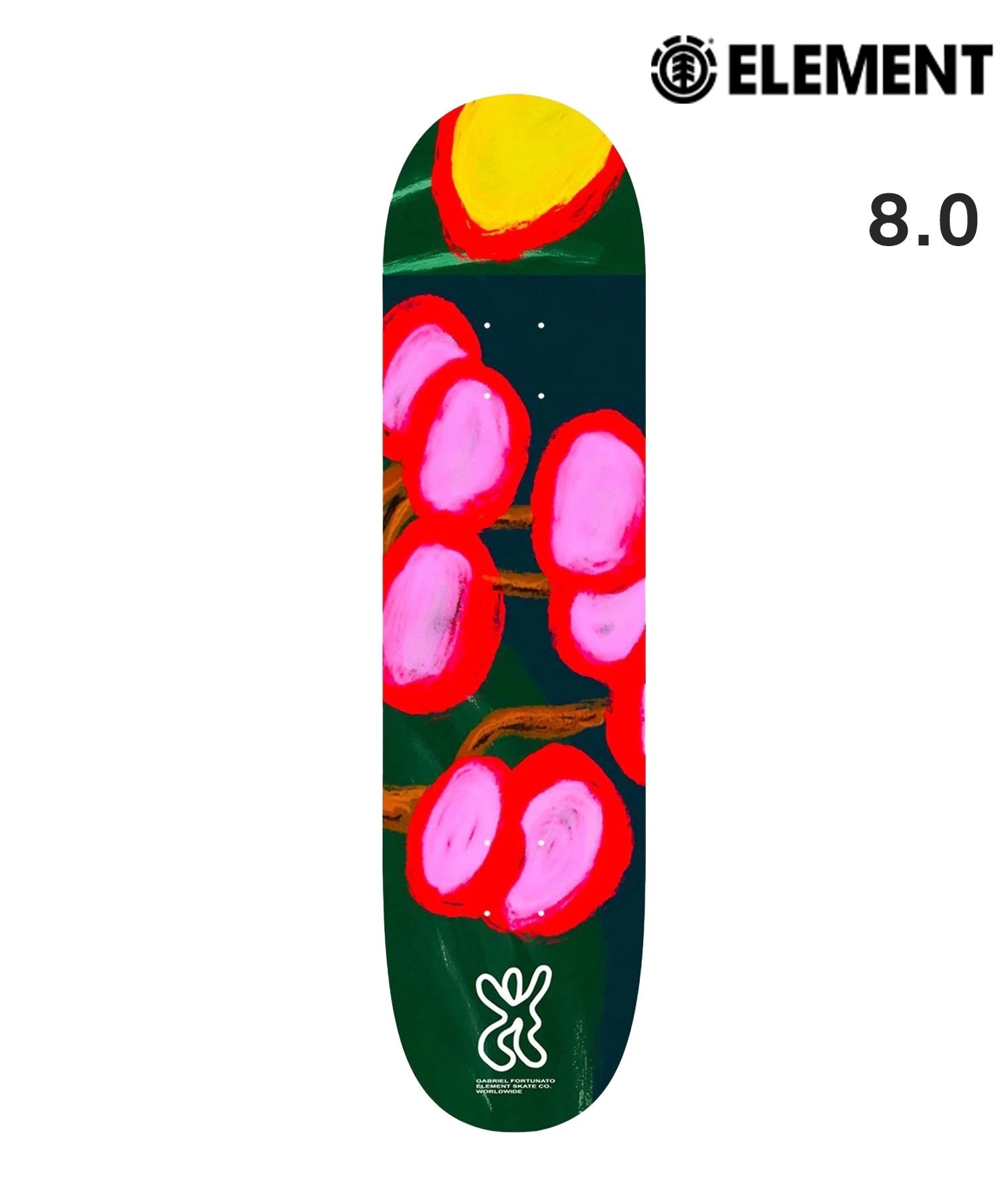 8inch ELEMENT エレメント スケートボード デッキ LCTXE GABRIEL FORTUNATO BE027-001 ムラサキスポーツ(MU-8inch)