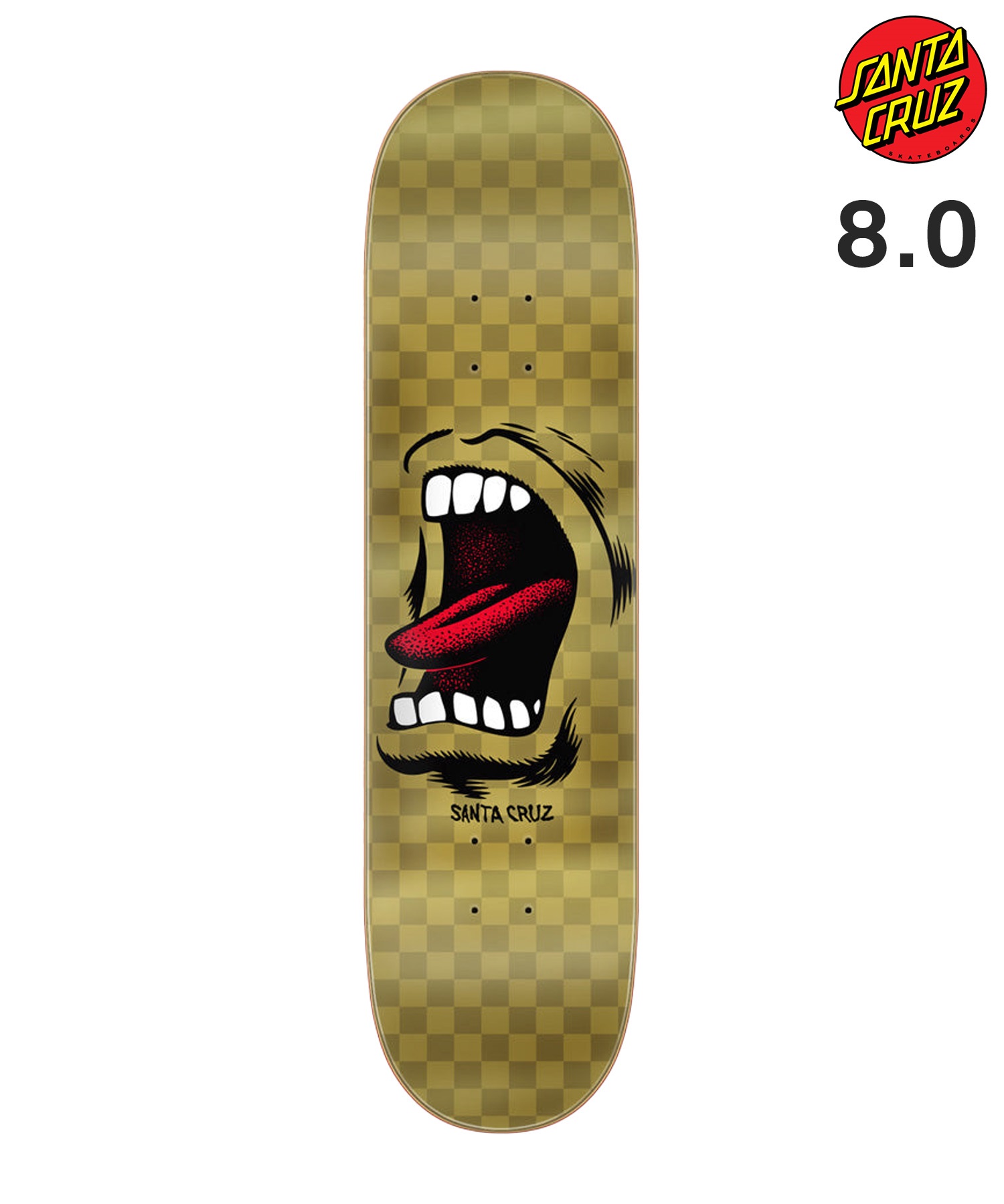 SANTA CRUZ サンタクルーズ スケートボード デッキ SCREAMING MOUTH 8.0 ムラサキスポーツ(ONECOLOR-8inch)