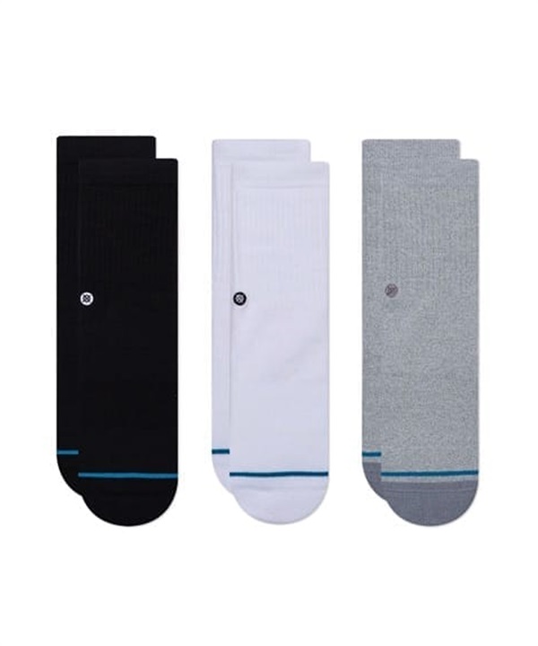 STANCE スタンス ソックス 靴下 3足セット キッズ ジュニア 子供 ICON ST KIDS 3 PACK K556A20ICO#MUL