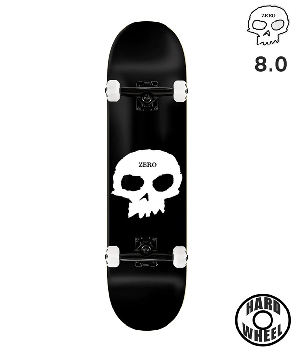 ZERO ゼロ スケートボード コンプリート 8.0inch SINGLE SKULL #05 ムラサキスポーツ