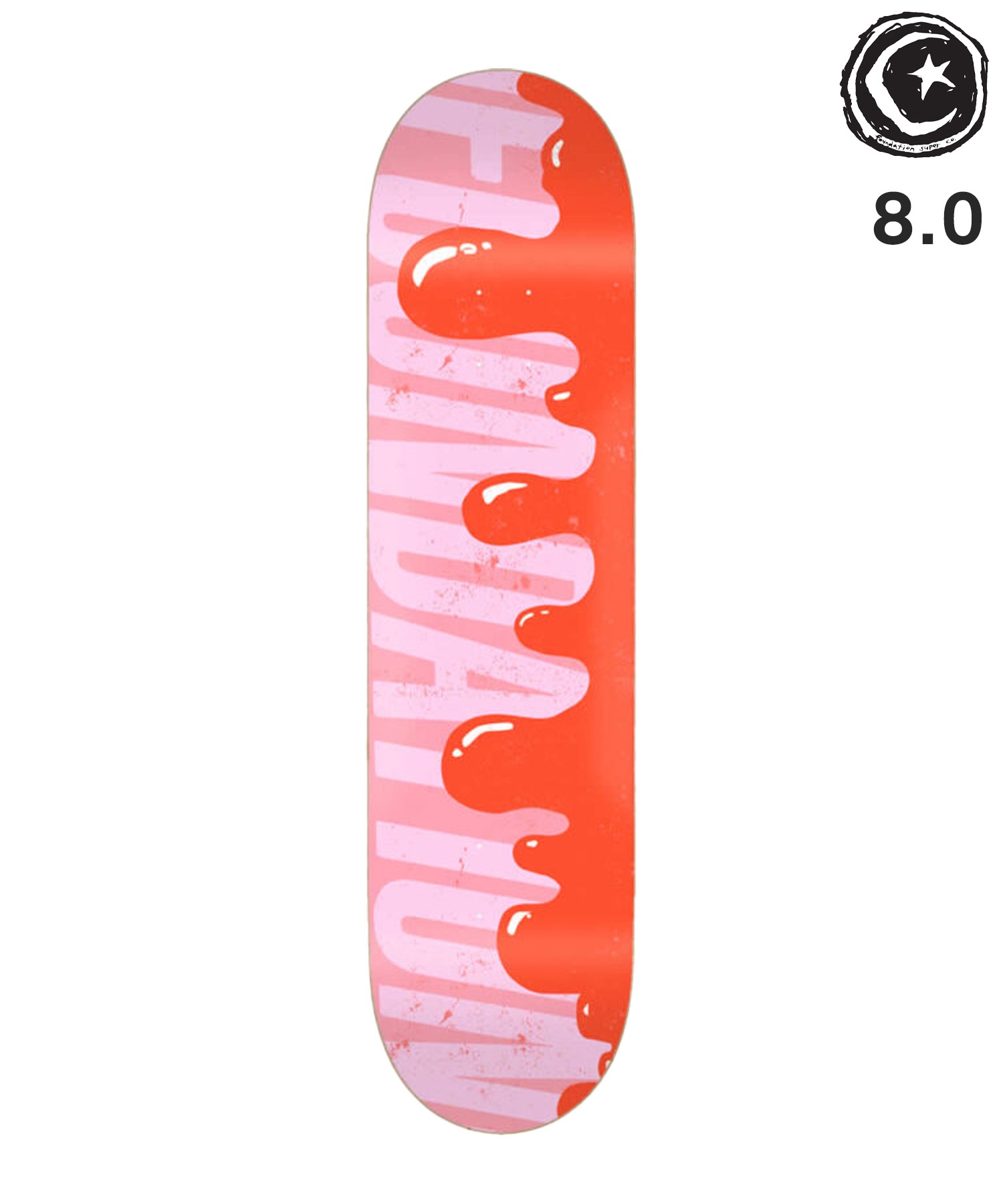 FOUNDATION ファンデーション スケートボードデッキ 8.0inch DRIPS RED ムラサキスポーツ(ONE-8inch)