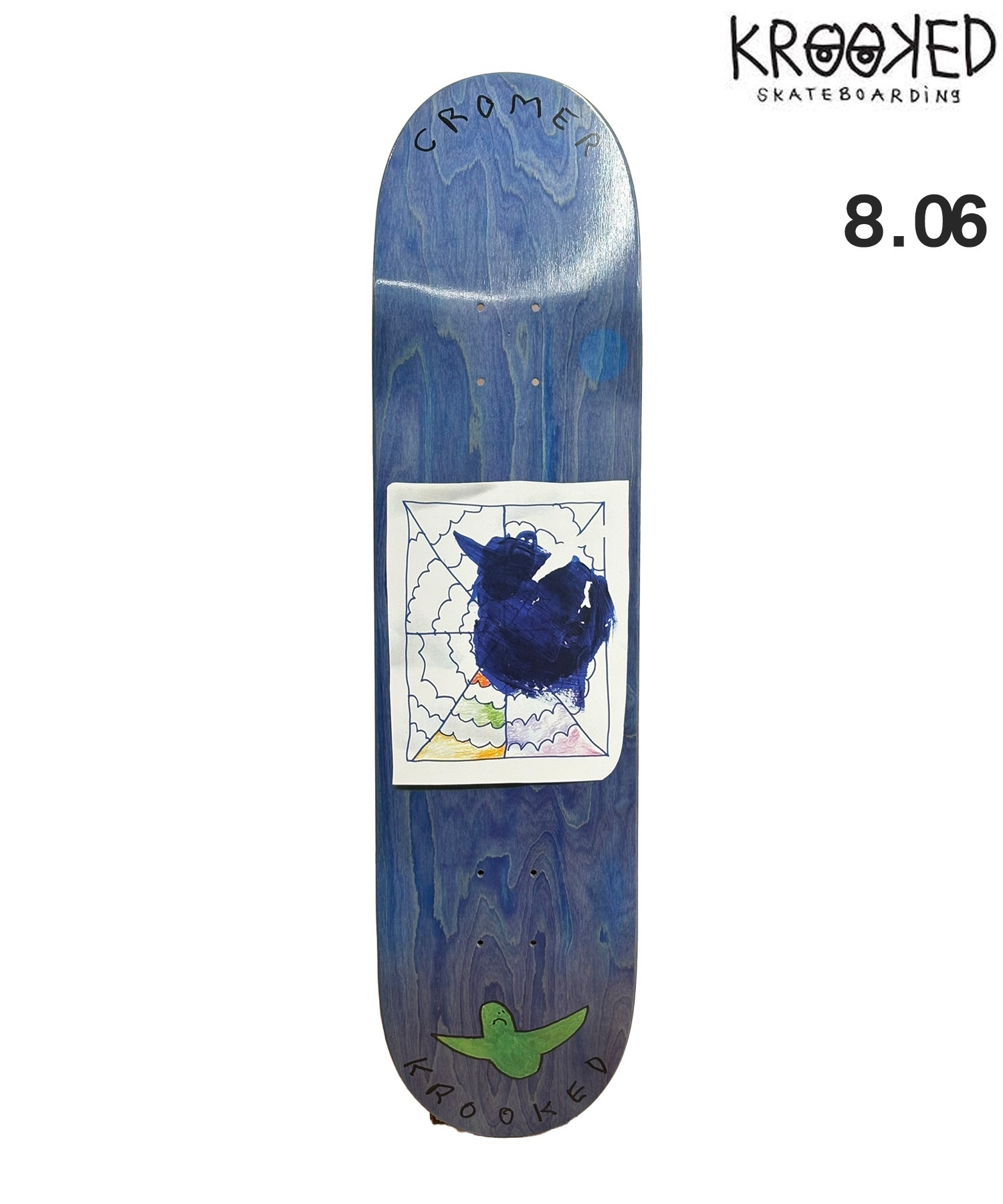 KROOKED クルキッド スケートボード デッキ 8.06inch CROMER REDACTED ムラサキスポーツ(CROMER-8.06inch)