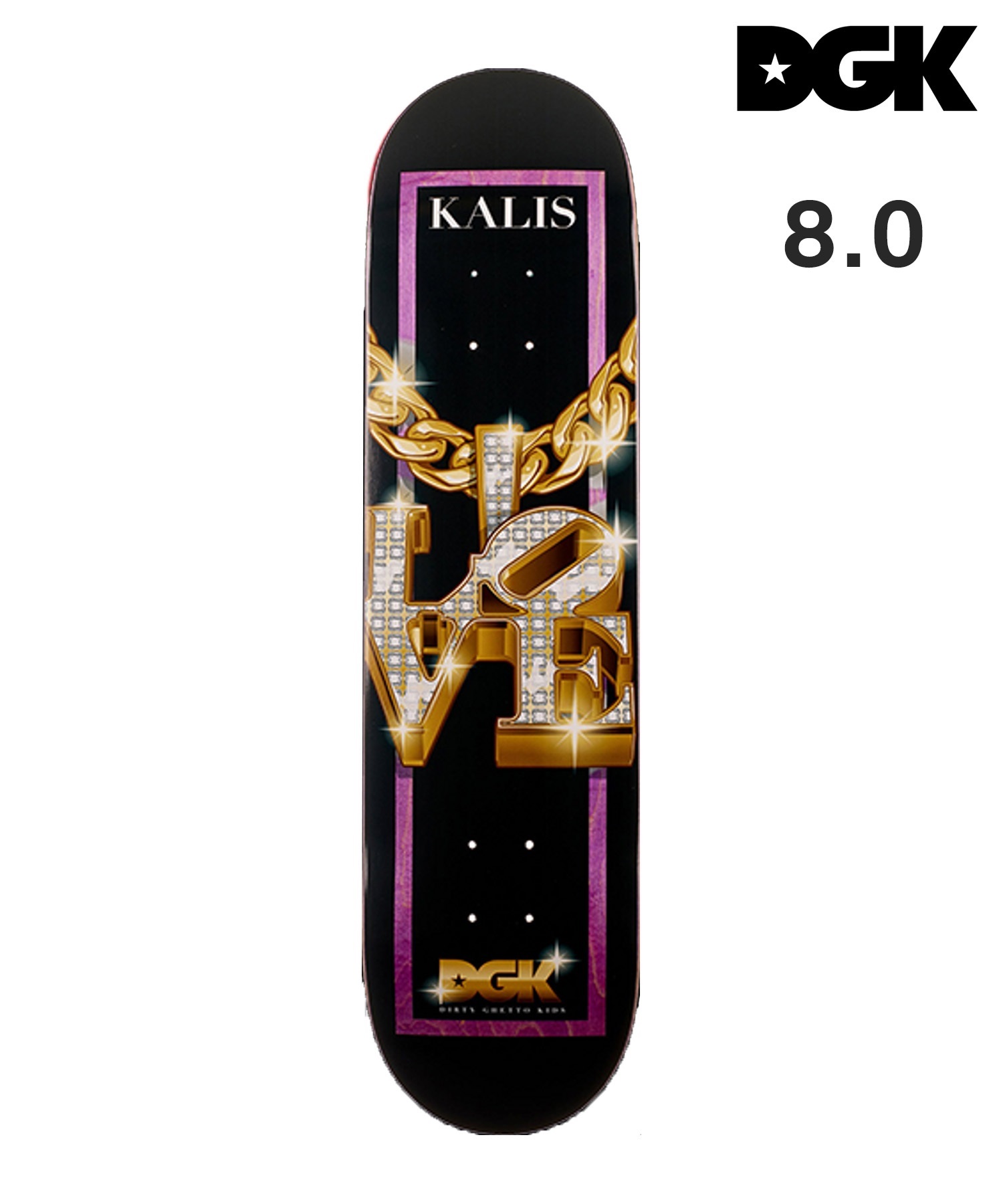 DGK ディージーケー スケートボード デッキ 8.0inch ICED JOSH KALIS ムラサキスポーツ(JK-8inch)