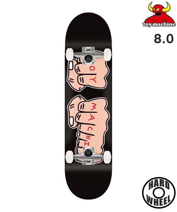 TOY MACHINE トイマシーン スケートボード コンプリート 8.0inch NEW FISTS ムラサキスポーツ