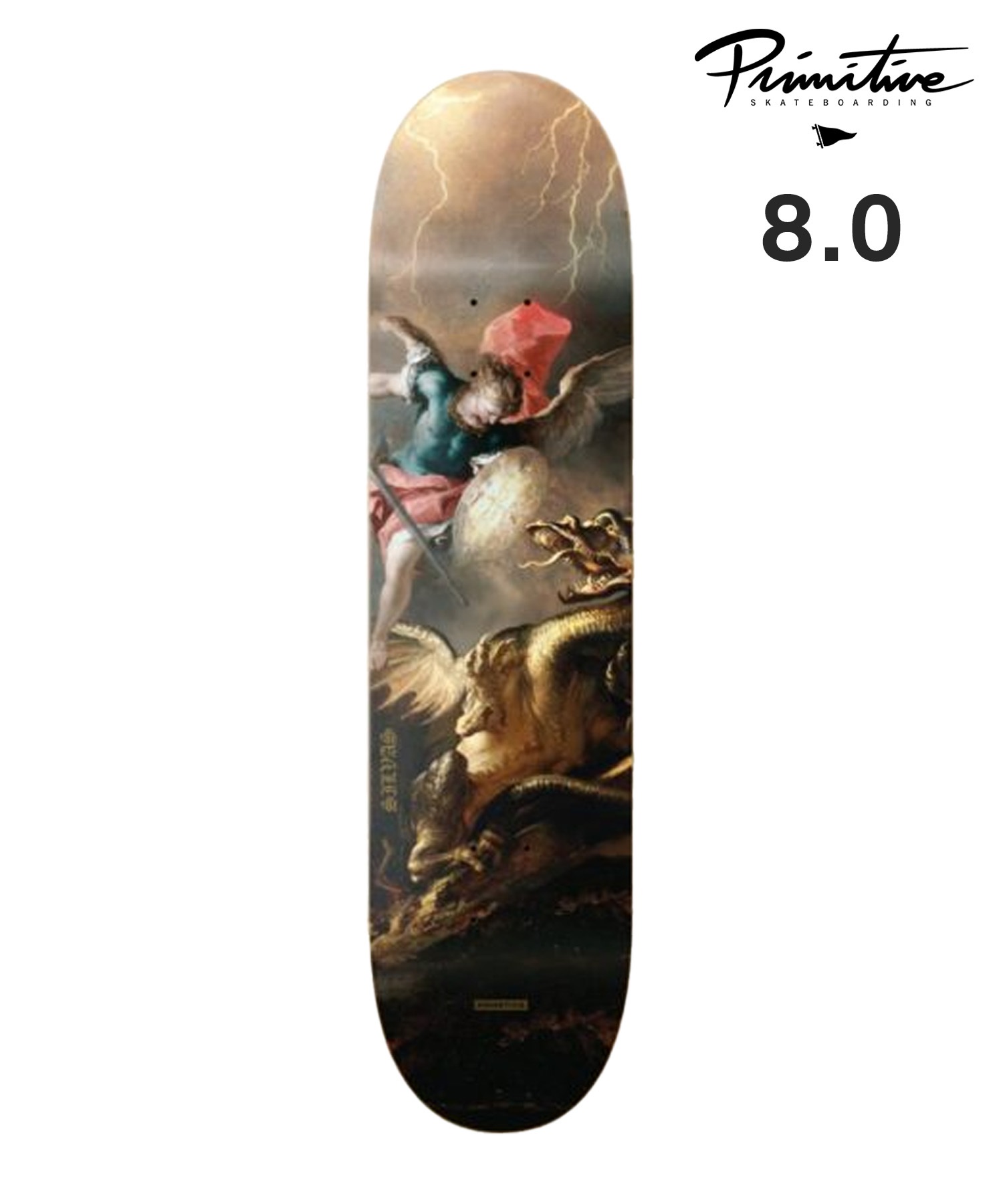 PRIMITIVE プリミティブ スケートボード デッキ SILVAS COURAGE 8.0 ムラサキスポーツ(ONECOLOR-8inch)