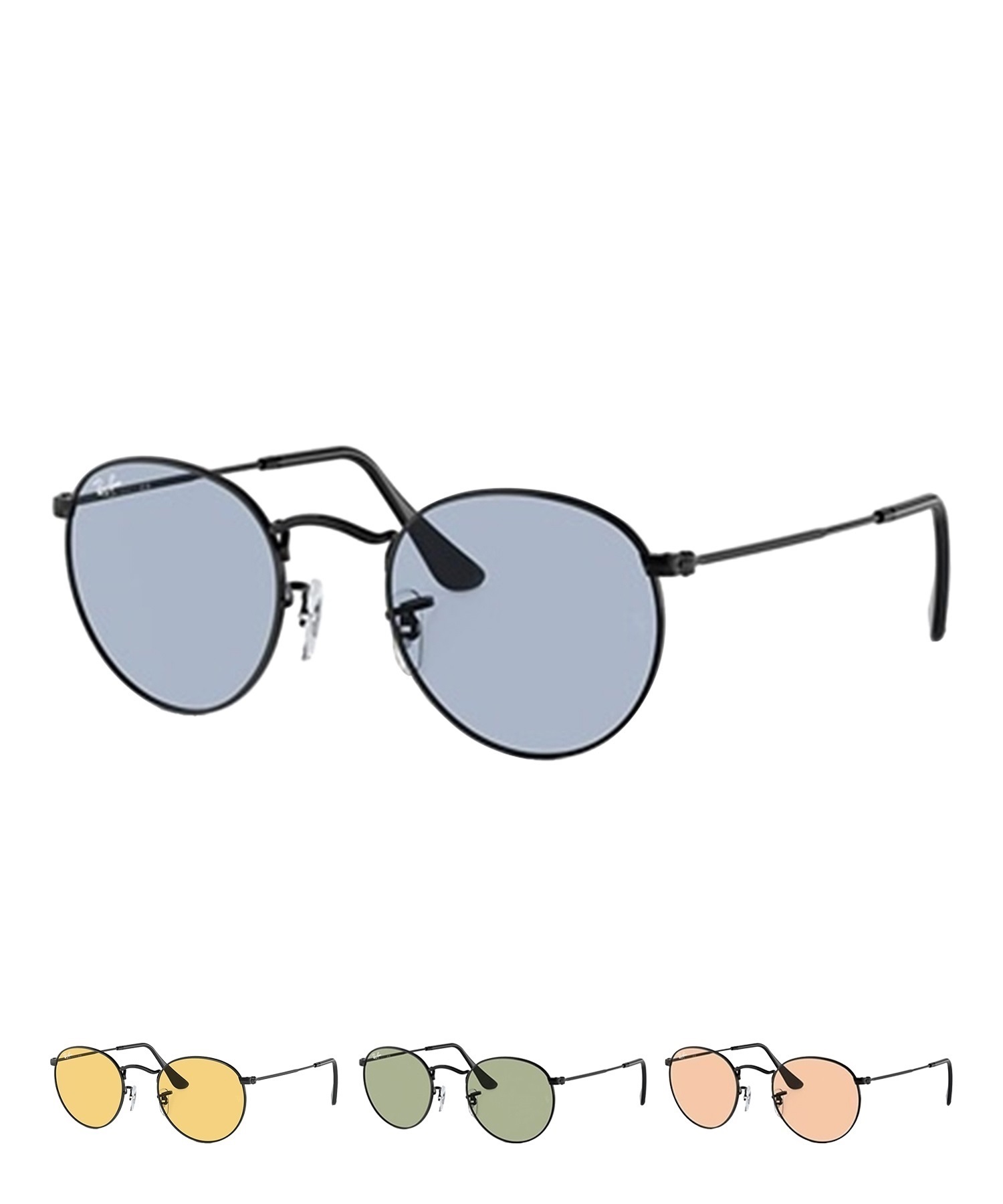 RAY-BAN/レイバン ROUND METAL 0RB3447 サングラス 紫外線予防(BK/BLU-50cm)