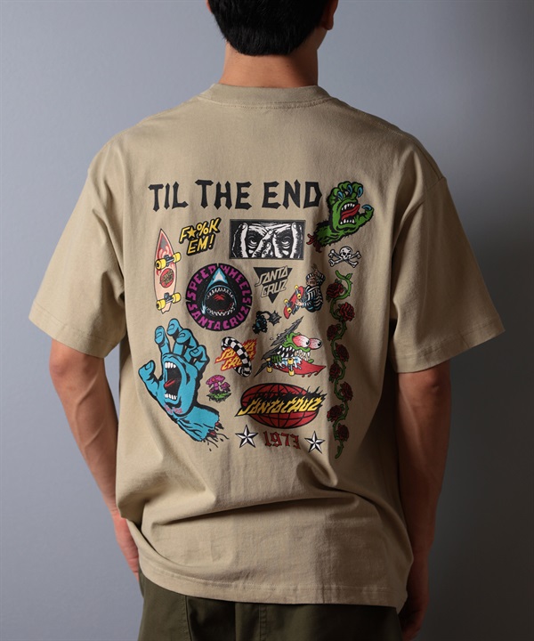 SANTACRUZ サンタクルーズ 半袖 Tシャツ メンズ バックプリント ロゴ スクリーミングハンド 502252402 ムラサキスポーツ限定