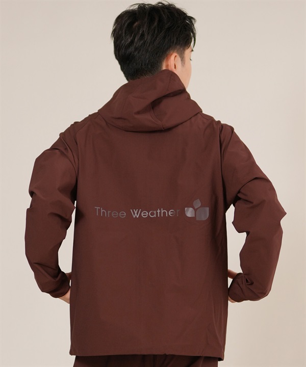 THREE WEATHER スリーウェザー ジャケット ジップアップ パーカー メンズ セットアップ対応 速乾 TW25F-1201 ムラサキスポーツ限定