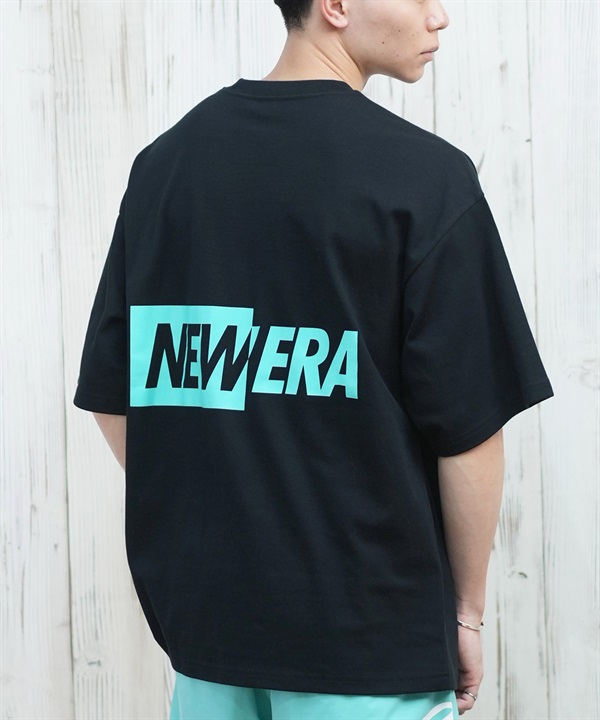 NEW ERA ニューエラ 半袖 Tシャツ メンズ バックプリント オーバーサイズ 吸水速乾 14670949 ムラサキスポーツ限定