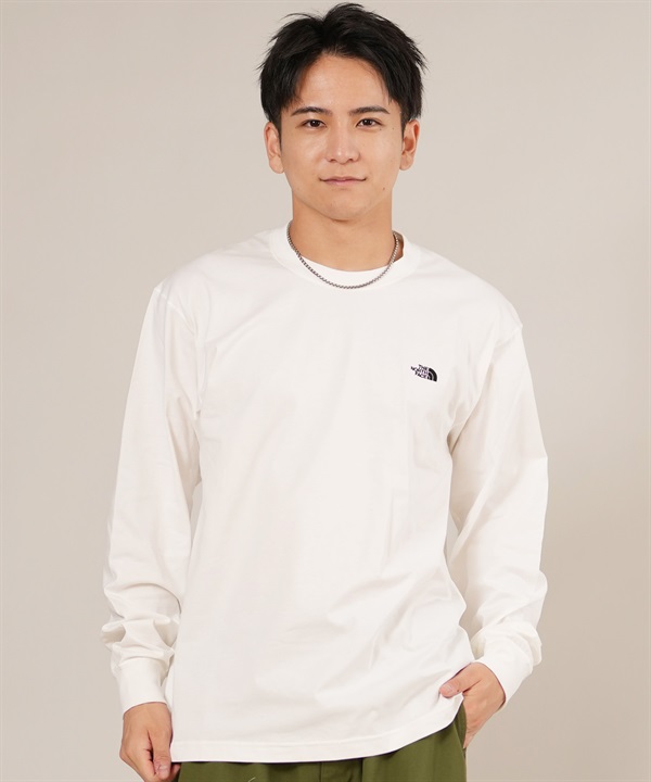 THE NORTH FACE ザ・ノース・フェイス 長袖 Tシャツ ロンT メンズ ワンポイント ロゴ 速乾 LS FD NUPTSE CTN T  NT62531