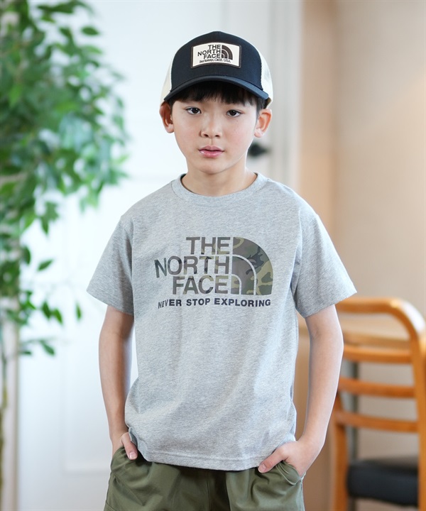 THE NORTH FACE ザ・ノース・フェイス Tシャツ キッズ 半袖 UVカット ショートスリーブカモロゴティー NTJ32359