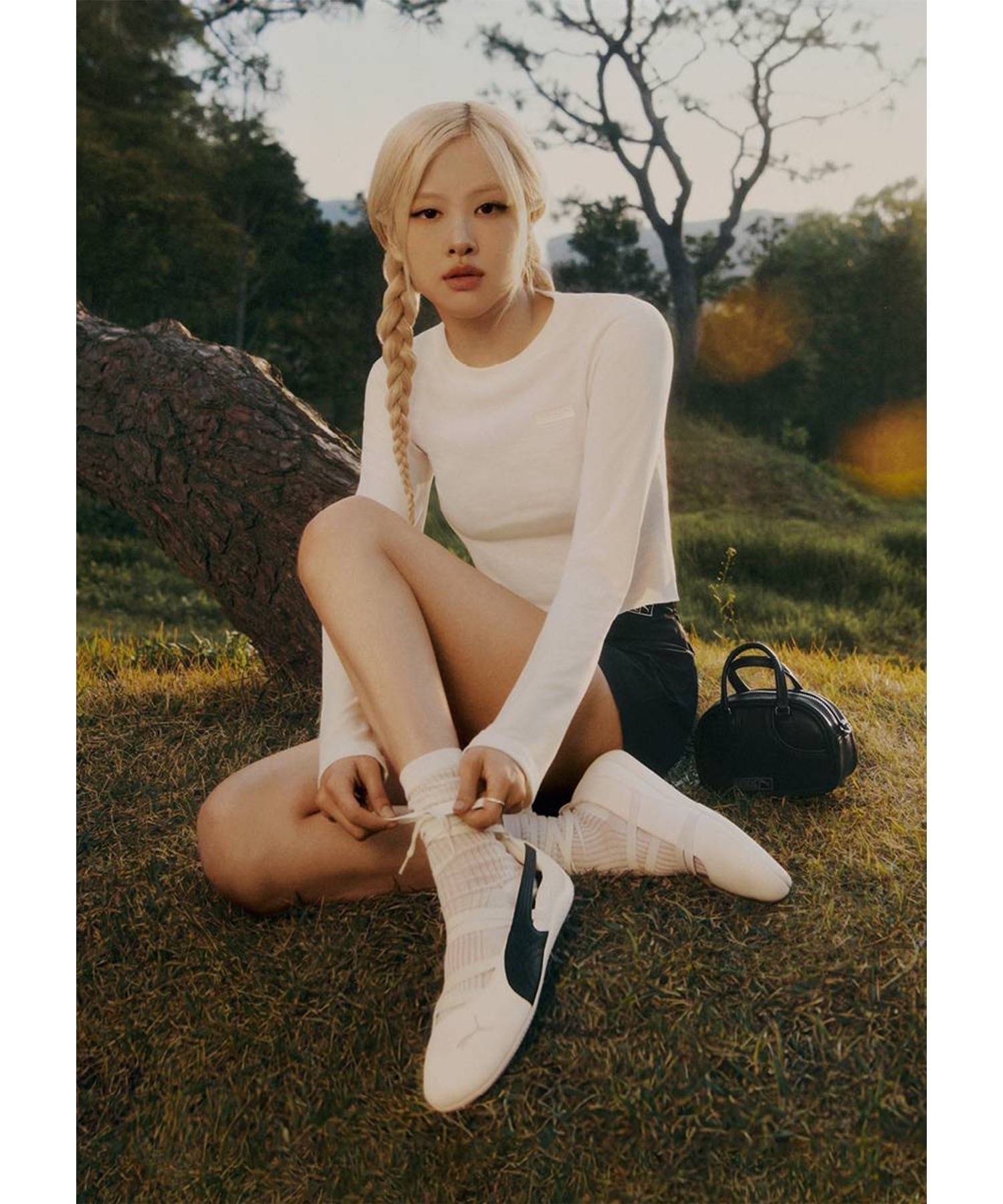 【8月28日発売】PUMA プーマ スニーカー パンプス レディース BLACKPINK ロゼ 韓国 SPEEDCAT BALLET SD X ROSE スピードキャット バレエ 404395 01(01-23.0cm)