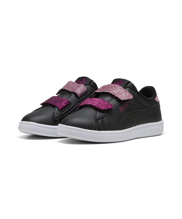 PUMA プーマ スニーカー キッズ ジュニア 子供 靴 シューズ ローカット スマッシュ3.0 グリッター V PS 395609