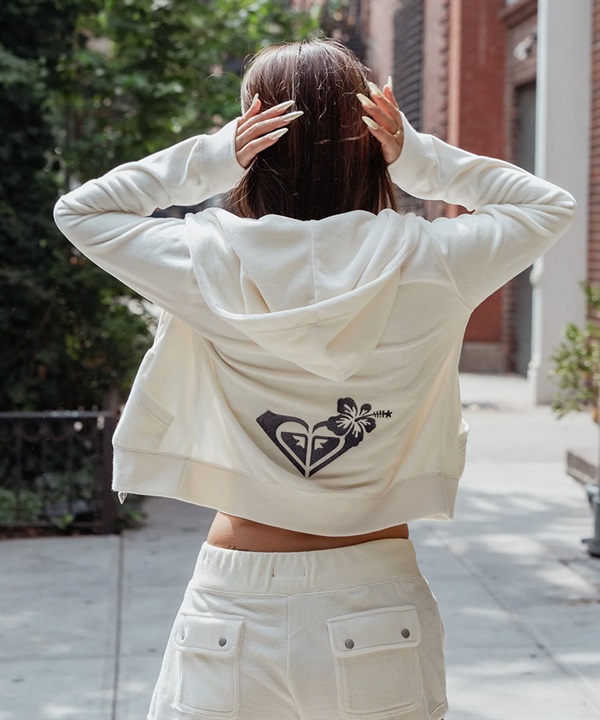 ROXY ロキシー × MANA ジップアップ パーカー レディース ベロア ショート丈 セットアップ対応 ROXY CRUISERS RZP254617T