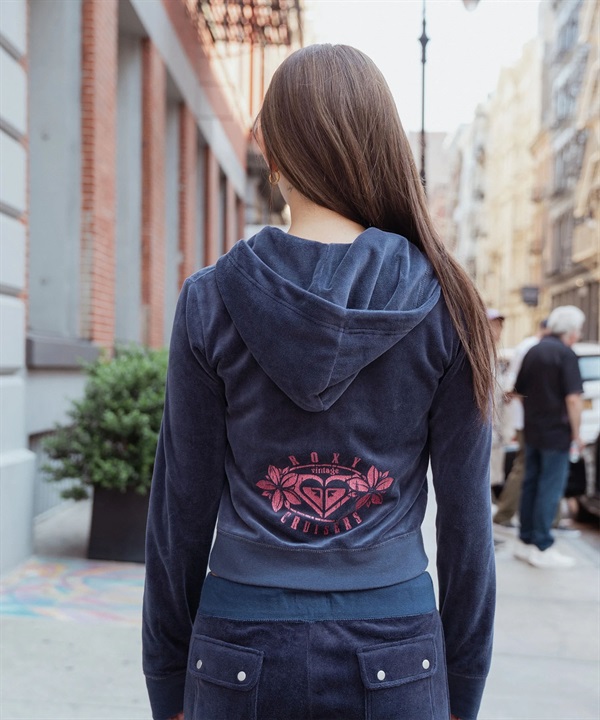 ROXY ロキシー × MANA ジップアップ パーカー レディース ベロア ショート丈 セットアップ対応 ROXY CRUISERS RZP254617T