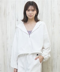 ROXY ロキシー ラッシュガード レディース パーカー ジップアップ 長袖 水陸両用 UVカット SEASIDE BLUE RLY251049(WHT-M)