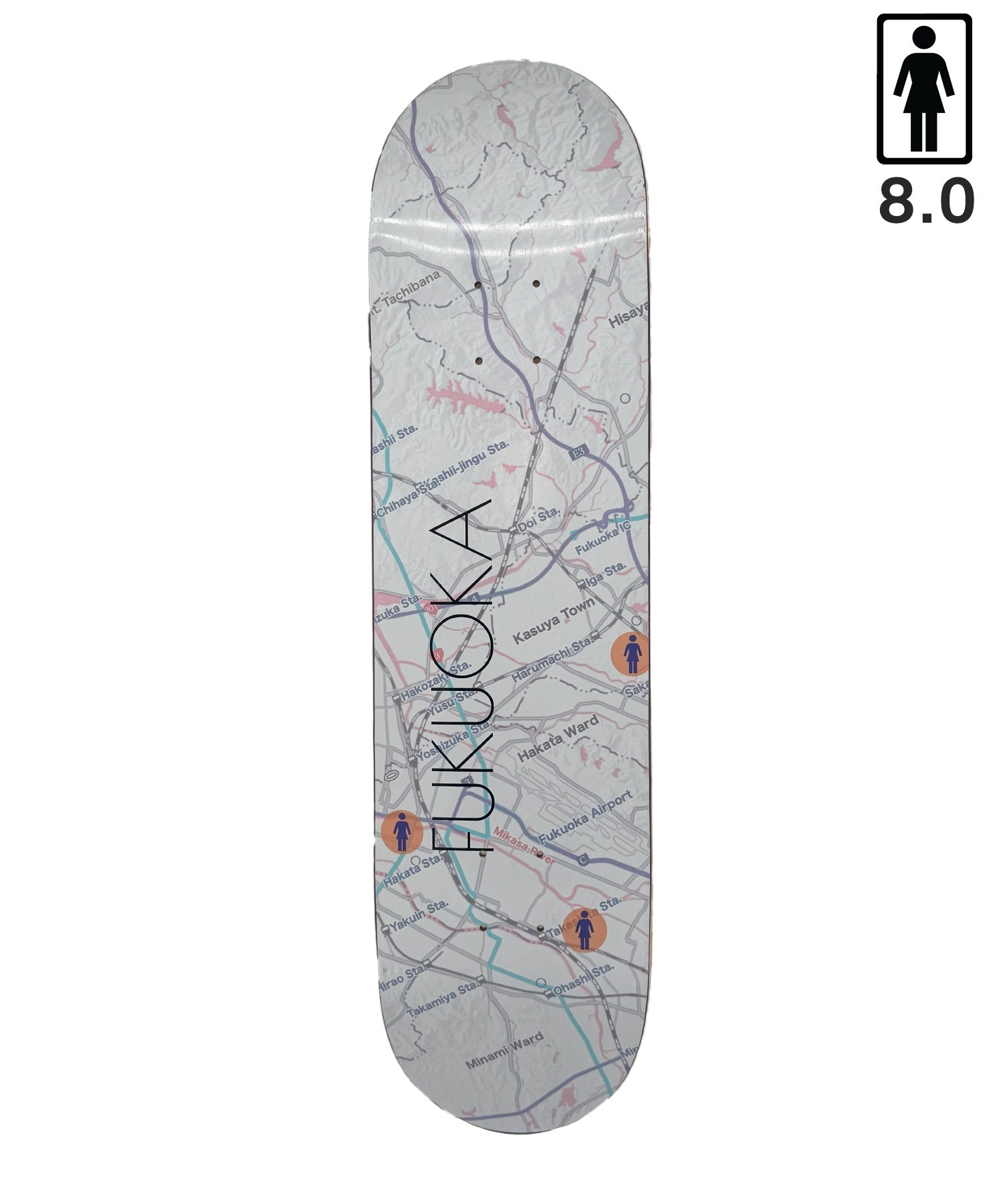 GIRL ガール スケートボード デッキ 8.0 inch MR MAPS SERIES  ムラサキスポーツ(FUKUOKA-8inch)