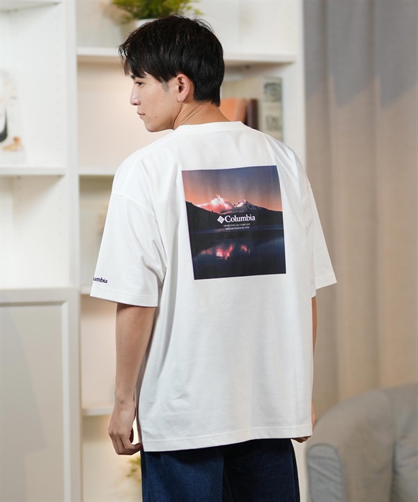 columbia コロンビア 半袖 Tシャツ メンズ バックプリント 吸湿速乾 PM0729 ムラサキスポーツ限定