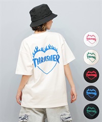 THRASHER スラッシャー 半袖 Tシャツ レディース バックプリント バーニングハート 252TH2ST030