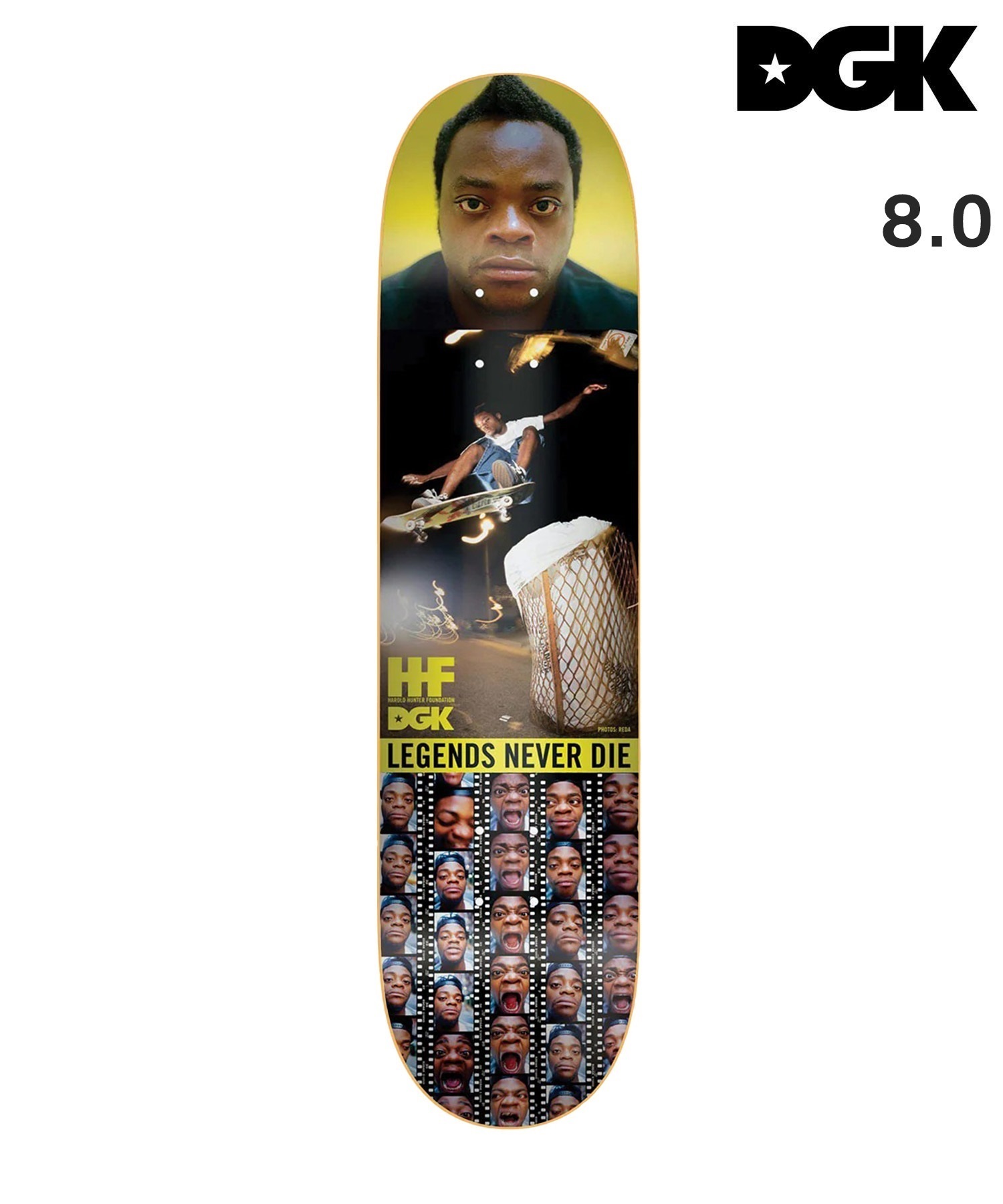 DGK ディージーケー スケートボード デッキ 8.0inch Street Soldier ムラサキスポーツ(YEL-8inch)