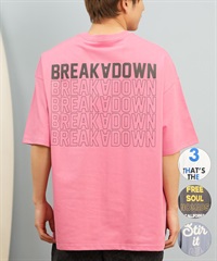 DEAR LAUREL ディアローレル 半袖 Tシャツ メンズ バックプリント 抗菌防臭 UVケア 接触冷感 CAL MESSAGE TEE D25S2107