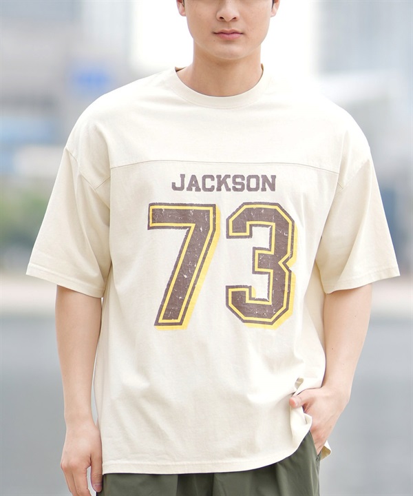 DEAR LAUREL ディアローレル 半袖 Tシャツ メンズ バックプリント ヴィンテージ風 JM FOOTBALL TEE DL25S-JM05