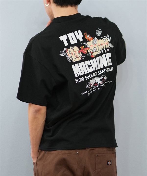 TOY MACHINE トイマシーン 半袖 Tシャツ メンズ バックプリント オーバーサイズ MTMSFST1 ムラサキスポーツ限定