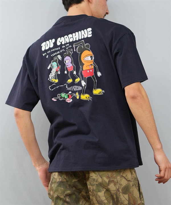 TOY MACHINE トイマシーン 半袖 Tシャツ メンズ バックプリント オーバーサイズ MTMSFST2 ムラサキスポーツ限定