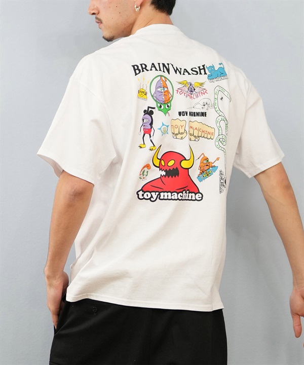 TOY MACHINE トイマシーン 半袖 Tシャツ メンズ バックプリント オーバーサイズ MTMSFST4 ムラサキスポーツ限定