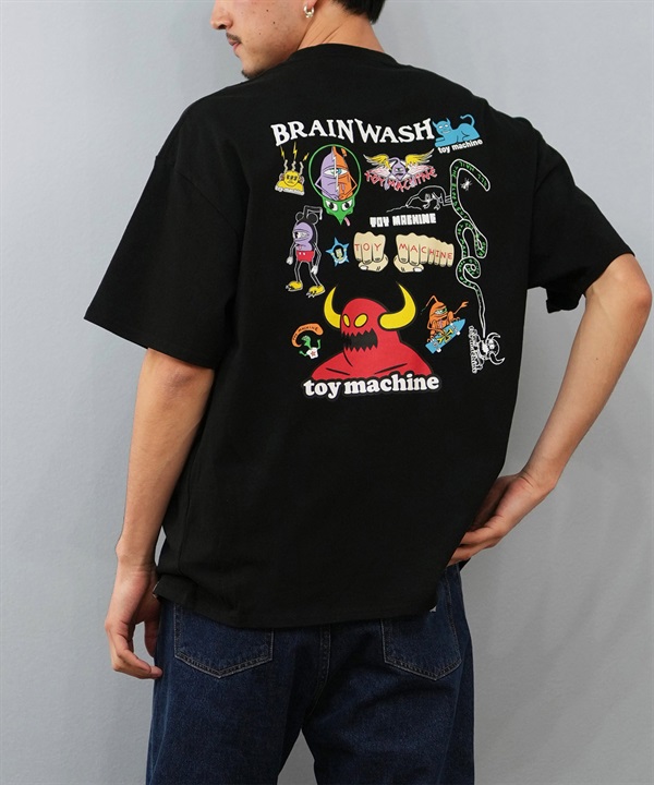 TOY MACHINE トイマシーン 半袖 Tシャツ メンズ バックプリント オーバーサイズ MTMSFST4 ムラサキスポーツ限定