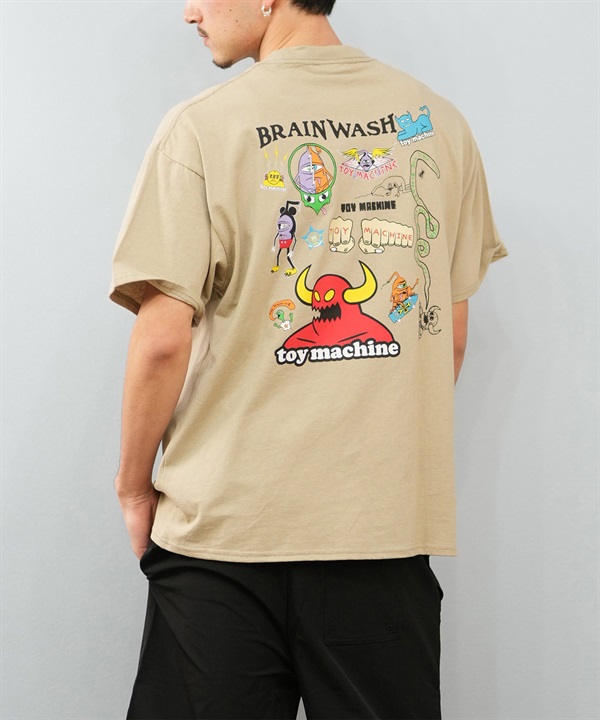 TOY MACHINE トイマシーン 半袖 Tシャツ メンズ バックプリント オーバーサイズ MTMSFST4 ムラサキスポーツ限定