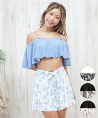 Beach Queen ビーチクイーン 水着 レディース  3点セット ショーツ付き フレア 403510
