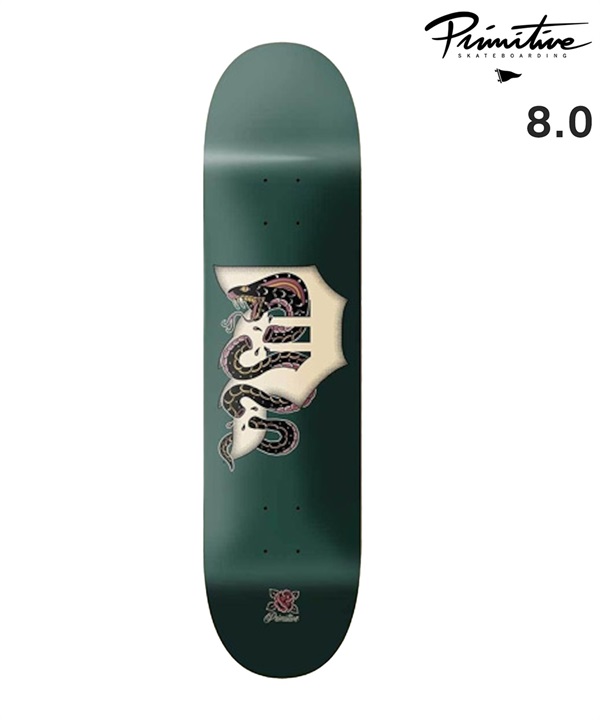 PRIMITIVE プリミティブ スケートボード デッキ 8.0inch DIRTY P DANGER ムラサキスポーツ