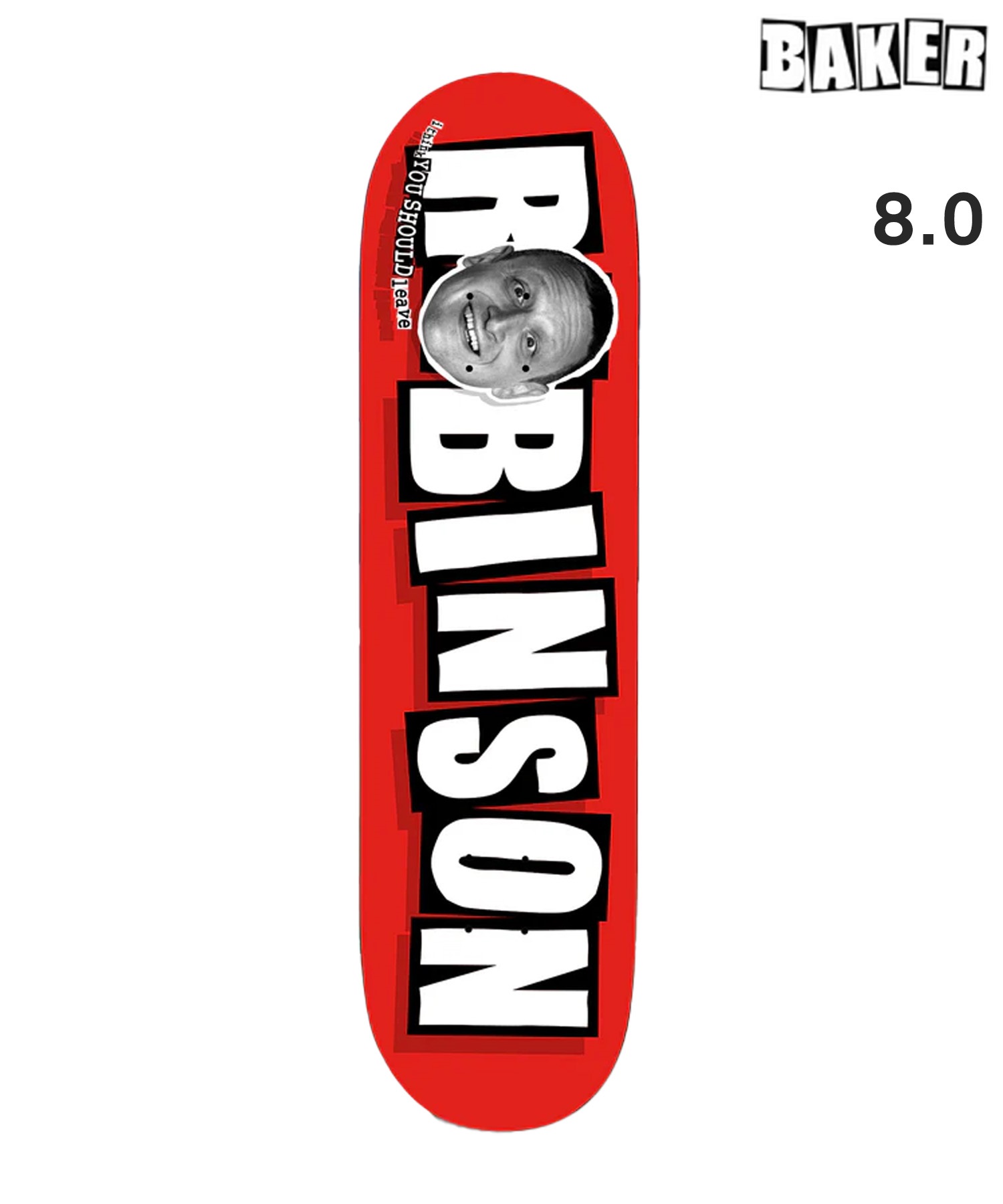 BAKER ベーカー スケートボード デッキ 8.0inch TIM ROBINSON BRAND LOGO DECK ムラサキスポーツ(RED-8inch)