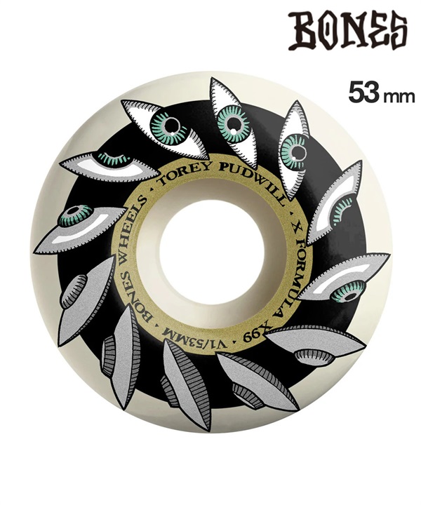 BONES WHEELS ボーンズ ウィール スケートボード ウィール X-FORMULA PUDWILL EYEING SAUCER V1 99A 53mm ムラサキスポーツ