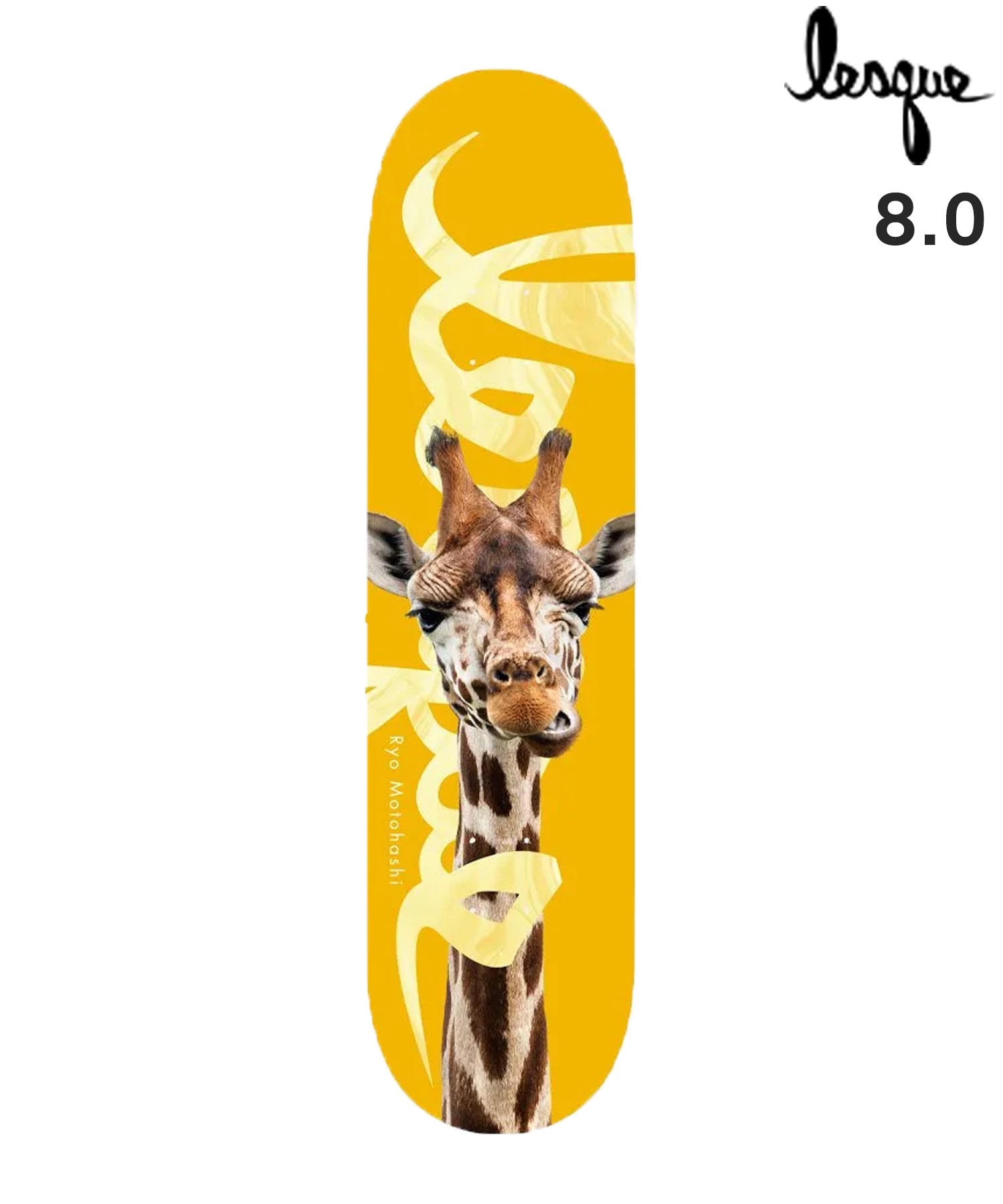LESQUE レスケ スケートボード デッキ 8.0inch RYO X URBAN SAFARI ムラサキスポーツ(YE-8inch)