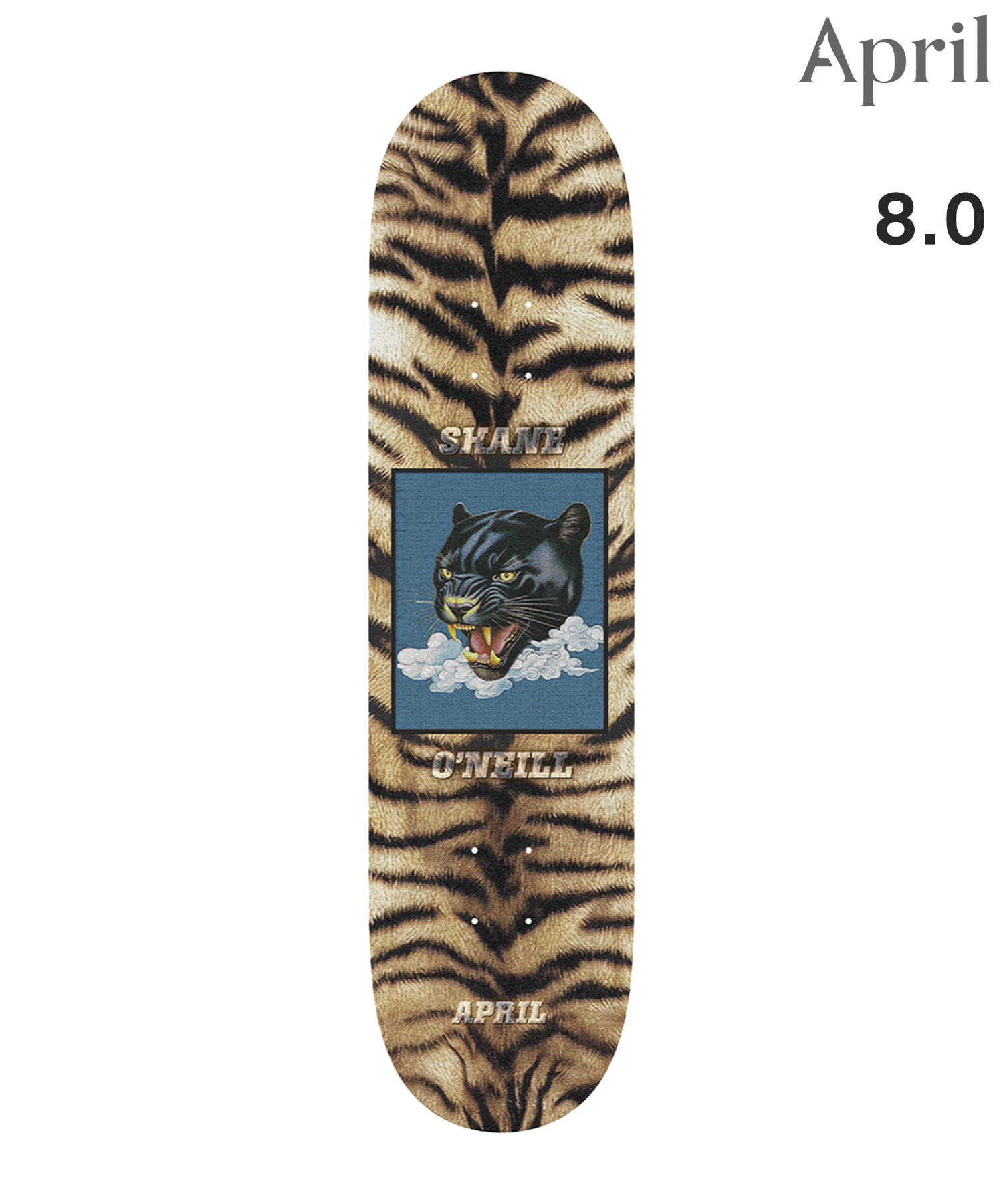 APRIL エープリル スケートボード デッキ 8.0,8.125inch SHANE O'NEILL  LEOPARD ムラサキスポーツ(ONE-8inch)