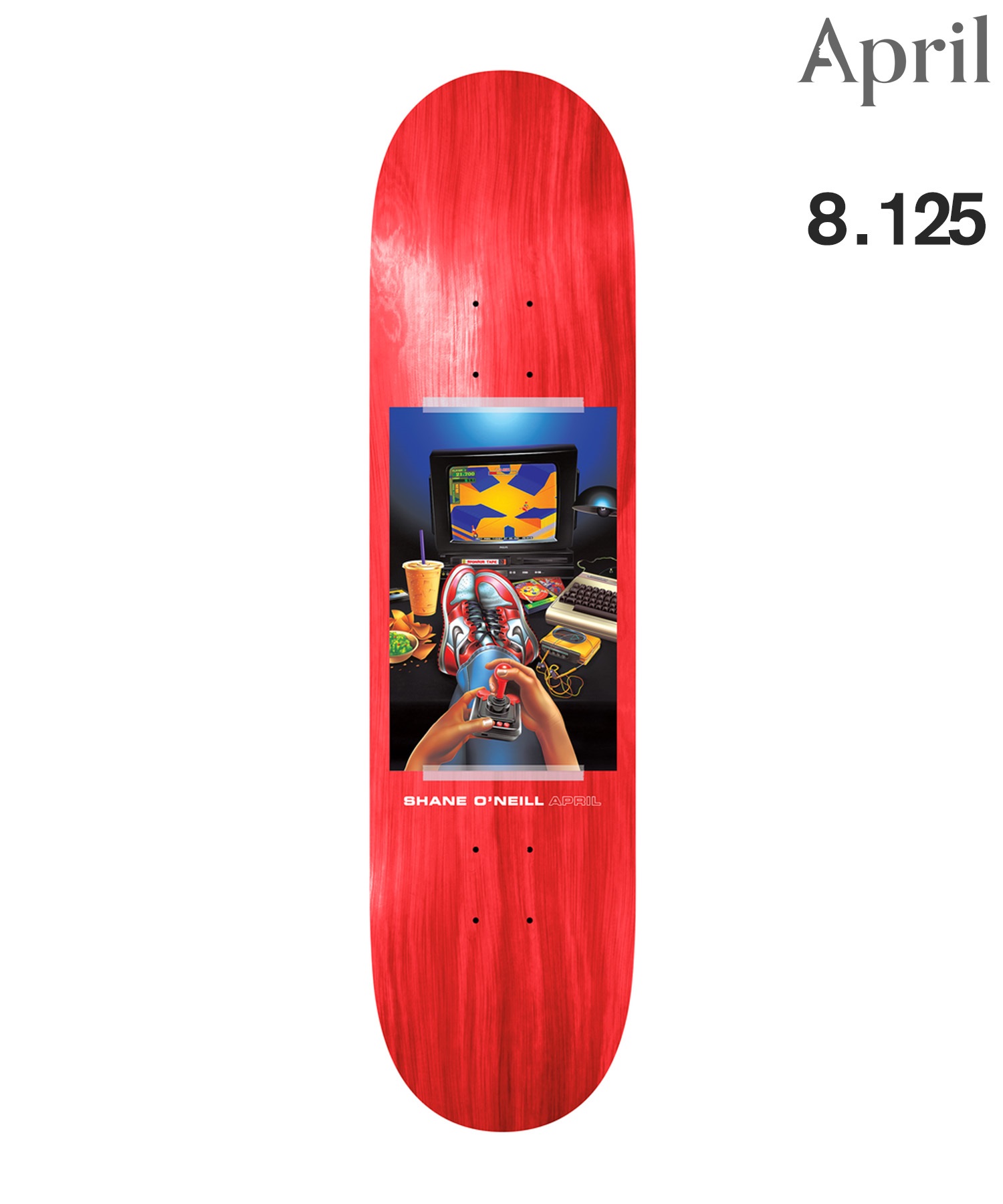 APRIL エープリル スケートボード デッキ 8.125inch SHANE O'NEILL - VINTAGE 2 ムラサキスポーツ(RED-8.12inch)