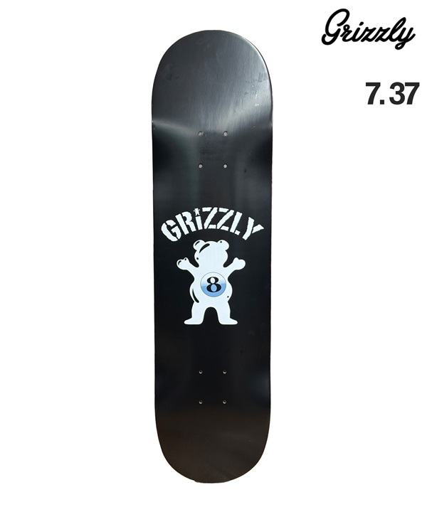 GRIZZLY グリズリー スケートボード デッキ 7.37 inch EIGHT BALL  ムラサキスポーツ