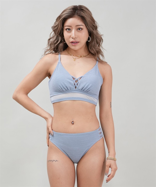 GYDA ジェイダ 水着 レディース ラメジョーセット シースルーレースアップ 404060