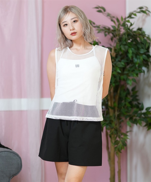 GYDA ジェイダ 水着 レディース  メッシュノースリーブ タンキニ 4点セット 404830