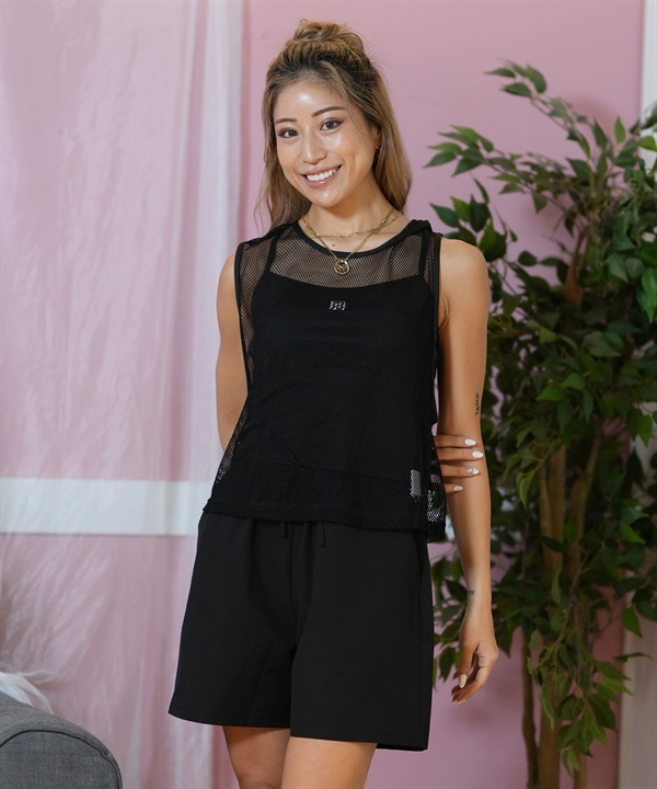 GYDA ジェイダ 水着 レディース  メッシュノースリーブ タンキニ 4点セット 404830